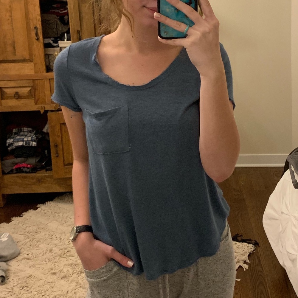 Me to We distressed tee with pocket